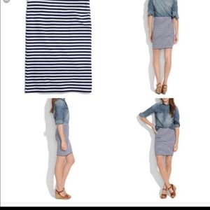 Madewell striped ponte skirt